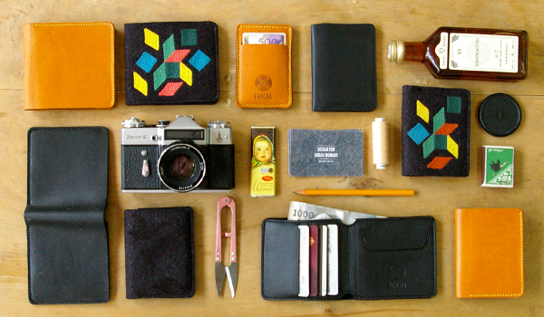 wallets organized neatly